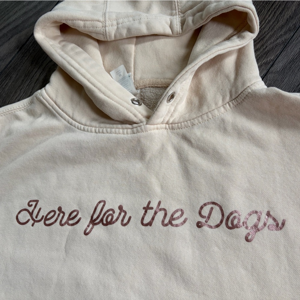 Cream Hoodie Rose Gold Vinyl Script